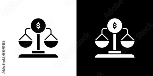 Balance Icon Sheet Black And White