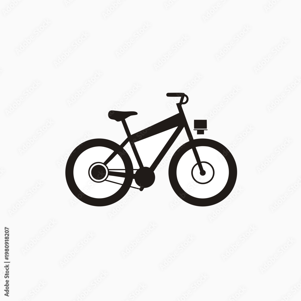 Obraz premium electric bicycle vector icon silhoutte template