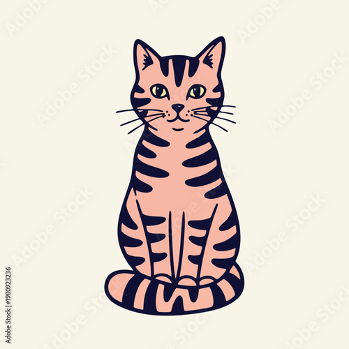 Cute Cartoon Cat Illustration for Kids and Animal Lovers