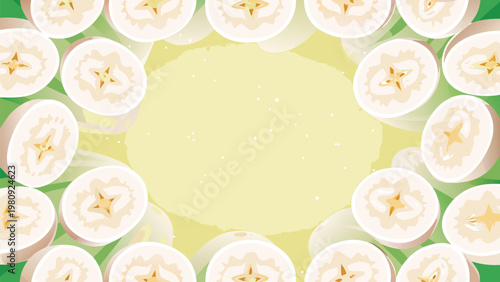 Seamless Banana Chip Pattern Scene Vector Illustr