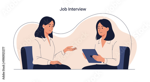 Job Interview: Two Women Discussing Career Opportunities in Office Setting