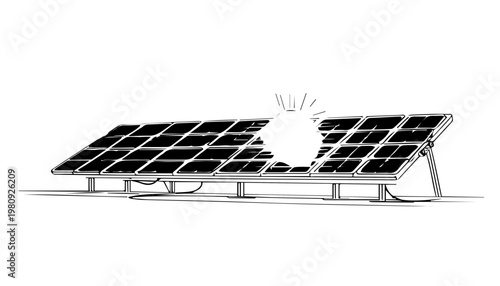 Damaged Solar Panels