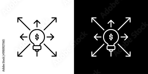 Diversify Icon Sheet Black And White