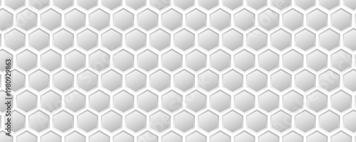 White 3d hexagonal technology vector abstract background. Blue bright energy flashes under hexagon in modern technology futuristic background vector illustration.