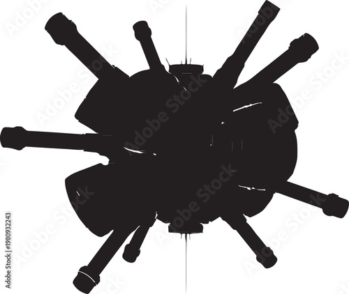 Black gear mechanism icon, industrial cogwheel symbol, vector illustration, mechanical engineering design element