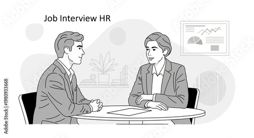 Job Interview HR: Businessman and HR Manager Discussing Career Opportunities