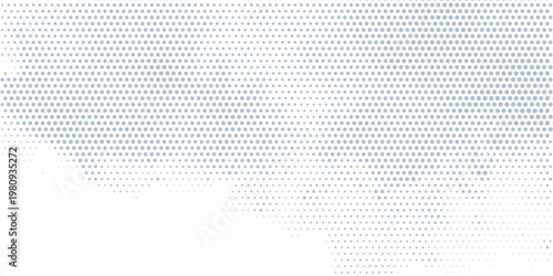 Triangles Halftone Geometric Pattern Vector Border White Blue Abstract Background. Faded Chequered Falling Triangle Particles Subtle Texture. Half Tone Art Graphic Minimalist Pure Light Wide Wallpaper