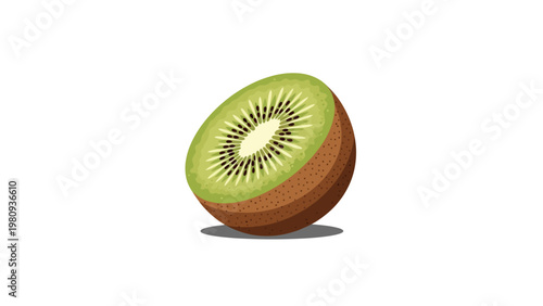 Fresh kiwi fruit cut in half.