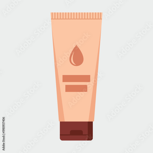 Beauty Essence: A clean, inviting studio shot captures a single, elegant tube of skincare, hinting at purity and nurturing. This image of skincare tube.