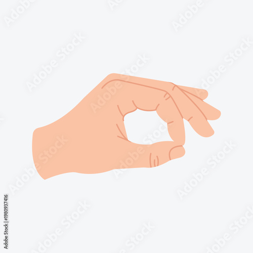 Hand gesture of Okay Sign: A close-up shot of a hand making the okay gesture, symbolizing approval, agreement, and general well-being.