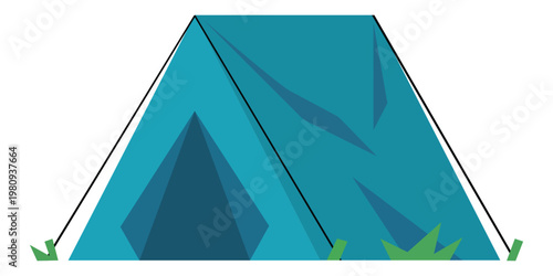 Camping Tent: A simple illustration of a camping tent, suggesting outdoor adventure and exploration.