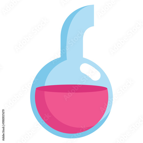 Laboratory Flask: An illustration of a laboratory flask with red liquid.