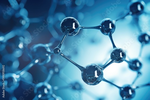 Abstract molecule close up