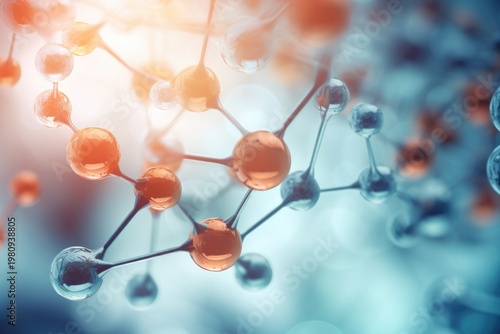 Abstract molecule close up