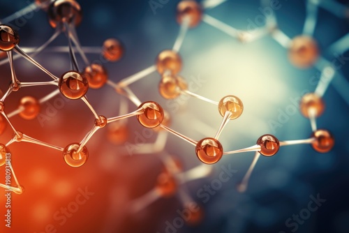 Abstract molecule close up
