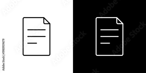 Paper Icon Sheet Black And White