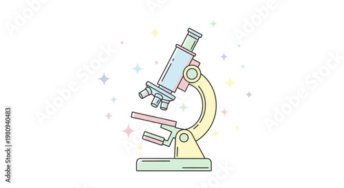 Microscope Laboratory Science Equipment Device.