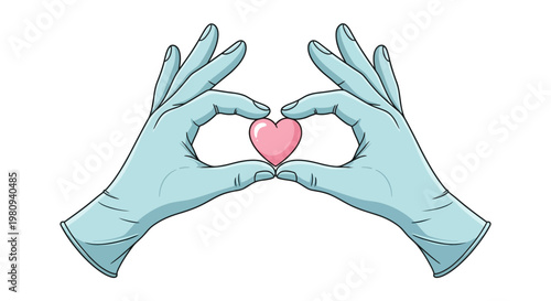 Hands making heart shape gesture.