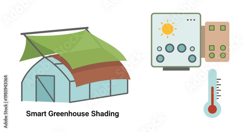 Smart Greenhouse Shading System Control Panel.