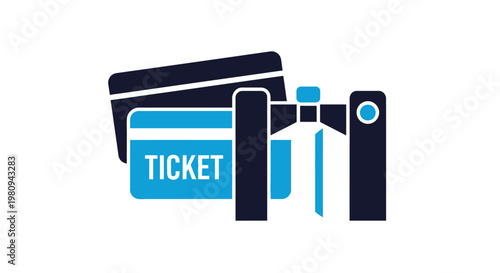 Turnstile entrance with ticket access.