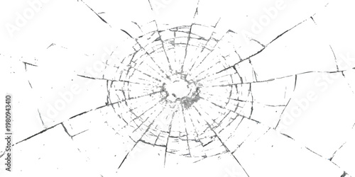 Realistic shattered glass texture effect with cracks for overlay design in a high resolution vector illustration format