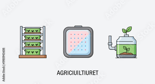 Agriculture Technology Farm Equipment Tools.