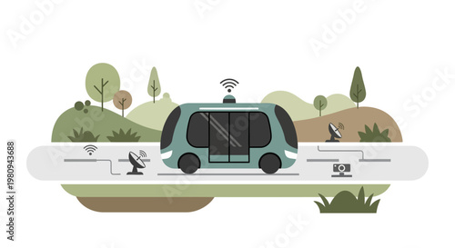 Autonomous Electric Self Driving Bus.