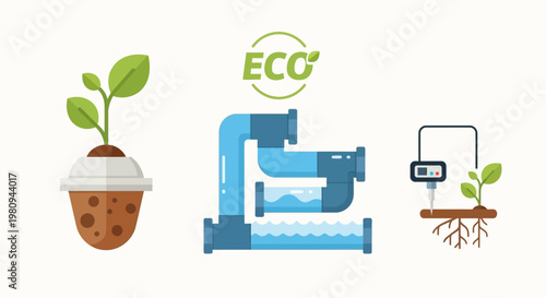 Eco Friendly Hydroponic Plant Growing System.