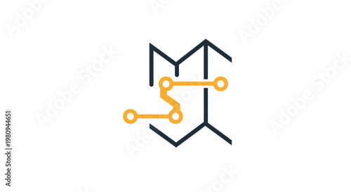 Molecular structure chemistry science symbol.