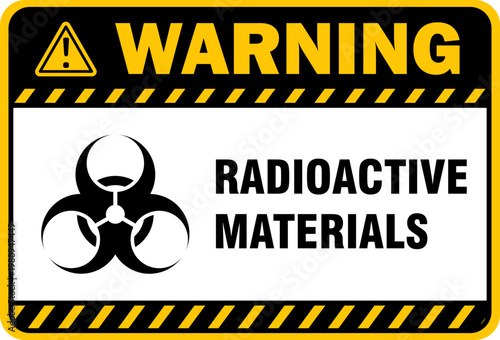 radioactive materials radiation area danger warning sign printable banner poster plaque template design