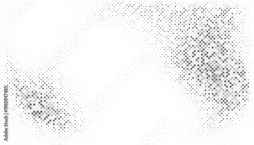 Halftone background pattern. Checked texture polka dots on white background. Dot art speck grunge texture banner