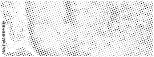 Halftone background pattern. Grain texture polka dots on white background. Dot art speck distressed grunge texture banner