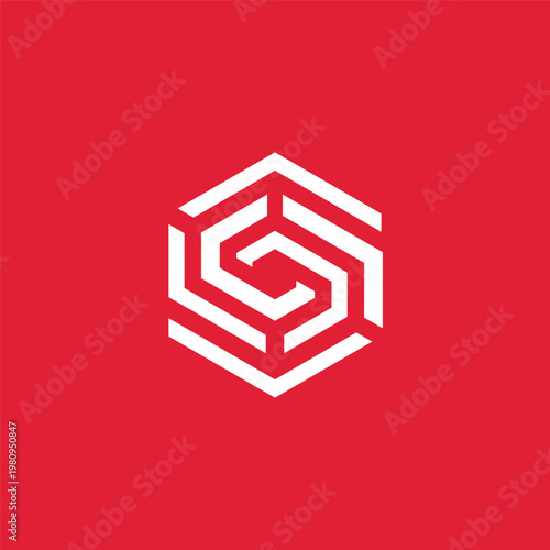 Modern Geometric Hexagon 'S' Logo Design, Abstract Symbol of Innovation and Technology