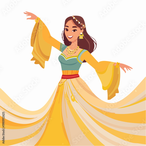 Tanzende Russin in Bewegung