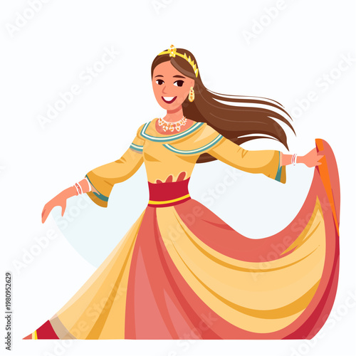 Tanzende Russin in Bewegung