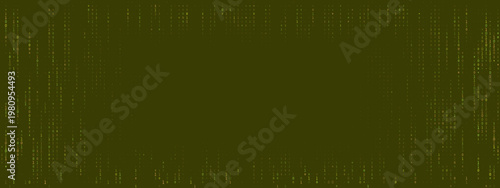 Abstract green binary code border for secure cloud computing and digital data protection