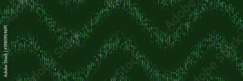 Abstract Green Binary Code Waveform for Quantum Computing and Data Encryption