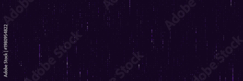 Purple Quantum Computing Data Stream Background, Cybersecurity Encryption Matrix Pattern