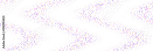 Abstract Quantum Computing Data Stream Pattern with Purple and Pink Vertical Lines