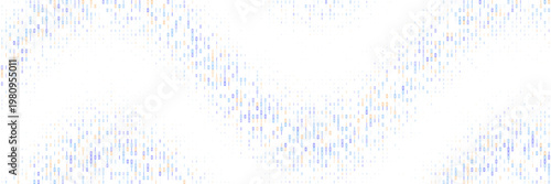 Abstract Quantum Computing Data Stream Visualization with Blue and Orange Particles