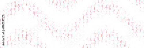Abstract Binary Code Wave Pattern for Cybersecurity and Data Encryption Background