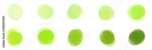 Abstract Green Organic Shapes for Sustainable Eco Friendly Branding and Nature Design Elements