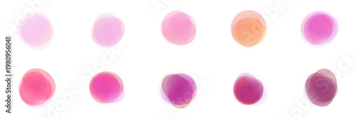 Abstract Pink and Purple Watercolor Circles for Mood Board and Branding Design