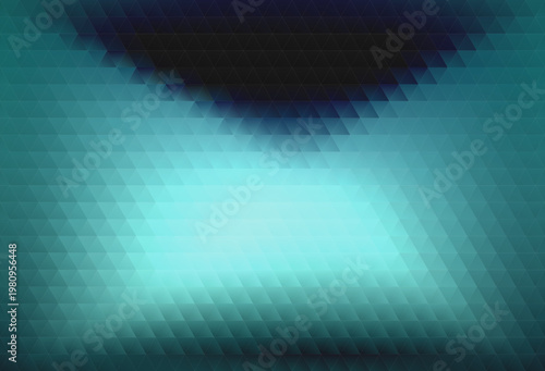 Abstract Teal Geometric Mosaic Background, Low Poly Digital Art for Tech Presentation