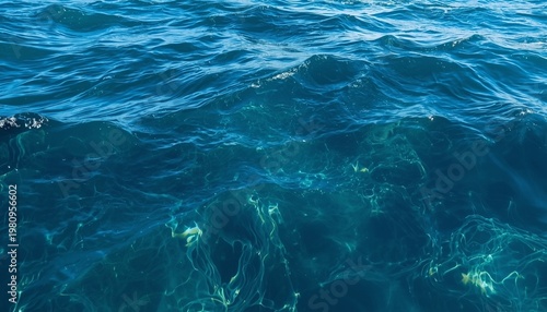 Calm Water Surface Texture – Clear Blue Background with Gentle Ripples High Resolution