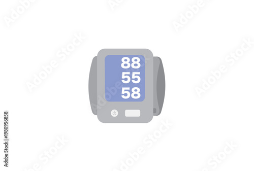 低血圧の数値を表示している手首式血圧計