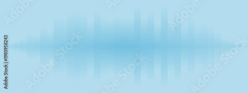 Calm blue digital audio waveform for meditation app interface and podcast sound visualization