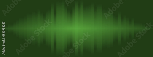 Abstract Green Audio Waveform for Sustainable Technology and Eco Friendly Podcast Background