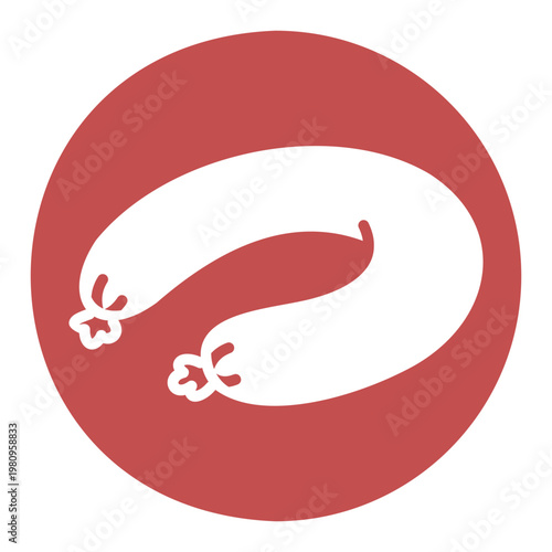 Ring Bologna Sausage Glyph Vector Icon
