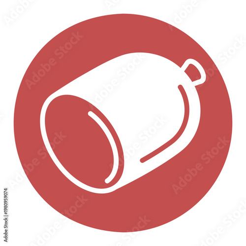 Cooked Sausage Roll Glyph Vector Icon